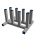 Static Media Rack 8 rolls x 75mm cores