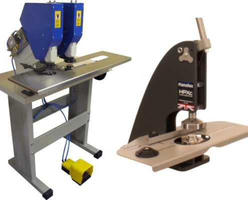 Curtain eyelet machines
